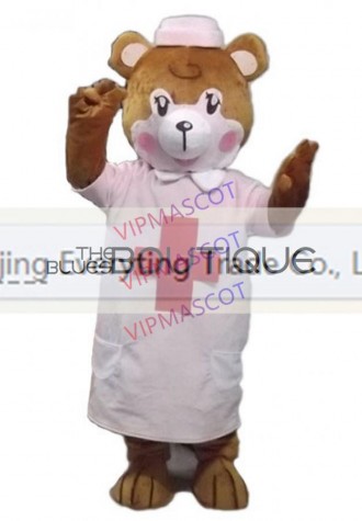 Foam Adult cartoon character cute doctor bear Mascot Costume Halloween party costumes