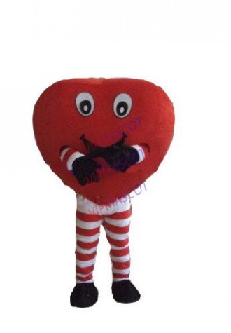 New arrival Cute Cartoon Character lovely RED HEART Mascot Costume party costume Adult Size