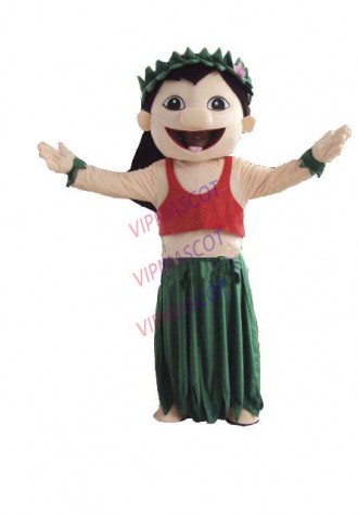 New arrival Cute Adult lovely green dress girl mascot fancy dress costumes cartoon party costumes adult size
