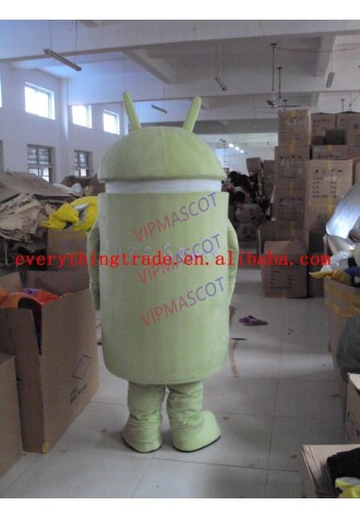 Hot selling  Cartoon Character Adult lovely light green doll Mascot Costume fancy dress party costume adult size