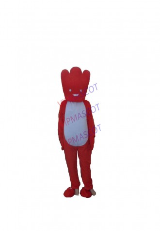 Hot sale Cute Cartoon Character Adult cute red monster Mascot Costume fancy dress party costume