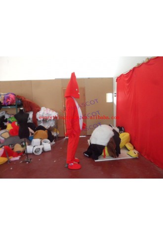 Hot sale Cute Cartoon Character Adult cute red monster Mascot Costume fancy dress party costume