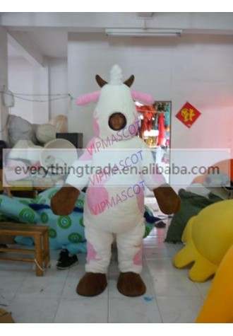 Hot sale Cute Adult cartoon cute happy cow mascot costume suit fancy dress mascot party costumes