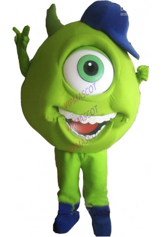 Hot sale Cute Character Adult cute One Eye-Green Mascot Costume fancy dress Halloween party costume