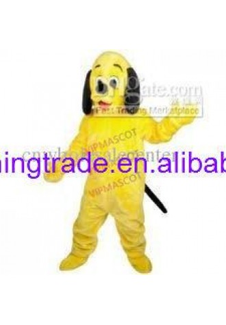 Hot sale Cute Character Adult lovely new yellow dog Mascot Costume fancy dress Halloween party costume
