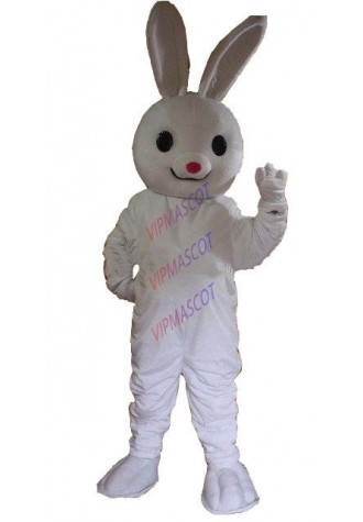 New arrival Cartoon Character Professional New Style White Bunny Rabbit Mascot Costume Fancy Dress Adult Size