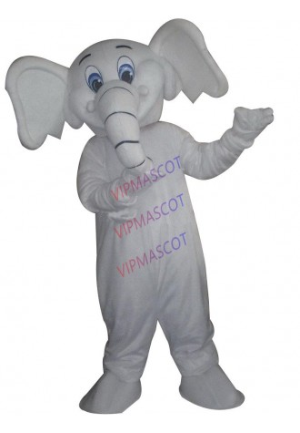 New arrival Cartoon Character Professional New White Elephant Mascot Costume Fancy Dress Adult Size