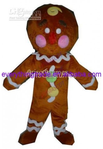 Hot sale Cute Adult gingerbread man mascot costume party costumes cartoon costumes fancy dress costumes