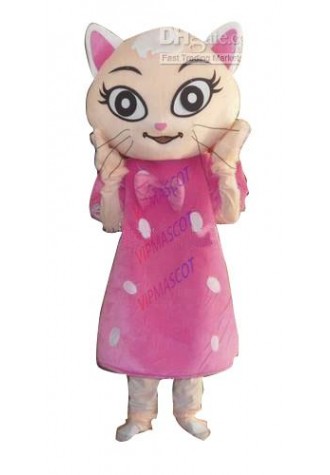 Hot sale Foam Adult pink cat mascot suit animal mascot outfit fancy dress costumes adult costume custom mascot suit