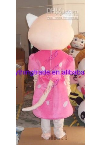Hot sale Foam Adult pink cat mascot suit animal mascot outfit fancy dress costumes adult costume custom mascot suit