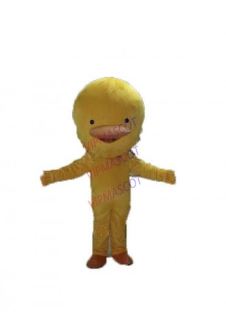 Hot selling Cute Adult cute Yellow Big Head New Born Duck Mascot Costumes Halloween Costume Fancy Dress Suit