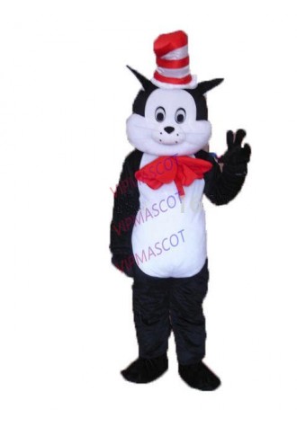 Seuss The Cat in The Hat Mascot Costumes Fancy Dress Halloween Party Adult Size Free Shipping