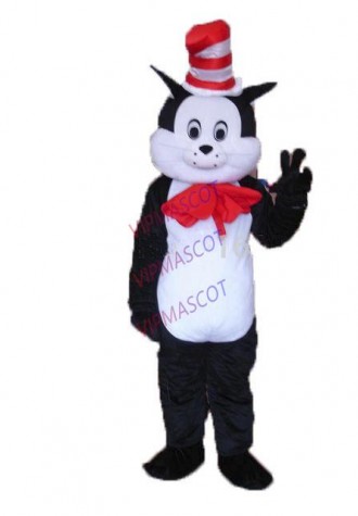 Seuss The Cat in The Hat Mascot Costumes Fancy Dress Halloween Party Adult Size Free Shipping
