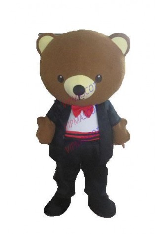 Newest Version Light wedding Bear mascot costume Cartoon Mascot Character Costume For Adult Free Shipping