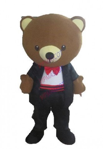 Newest Version Light wedding Bear mascot costume Cartoon Mascot Character Costume For Adult Free Shipping