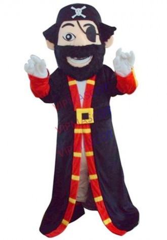 New Pirate Captain Mascot Costume Christmas Party Dress Outfit Adult Free Ship