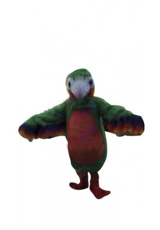 mascot high quality green plush parrot Mascot costume custom fancy costume anime cosplay kits mascotte cartoon theme fancy dress