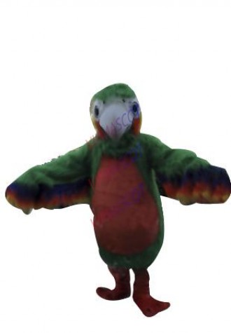 mascot high quality green plush parrot Mascot costume custom fancy costume anime cosplay kits mascotte cartoon theme fancy dress