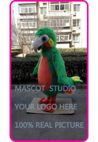mascot high quality green plush parrot Mascot costume custom fancy costume anime cosplay kits mascotte cartoon theme fancy dress