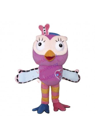 Hot sale Pink Owl Mascot Costume adult Fancy Dress Character mascot costume
