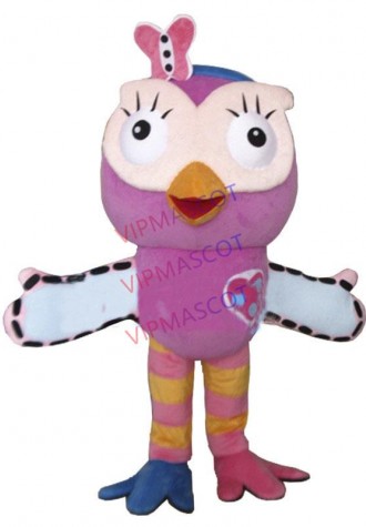 Hot sale Pink Owl Mascot Costume adult Fancy Dress Character mascot costume