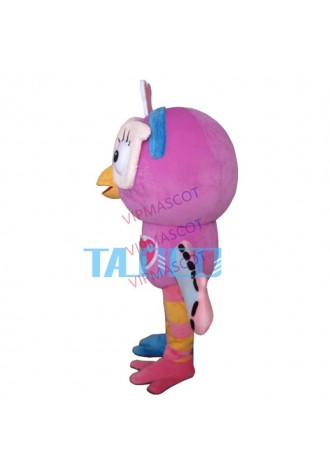 Hot sale Pink Owl Mascot Costume adult Fancy Dress Character mascot costume