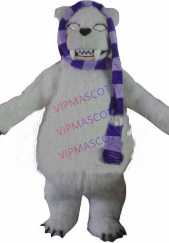 white polar bear mascot costume custom cartoon character cosply carnival costume SW3056