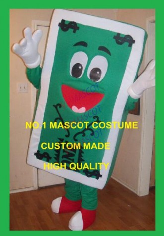 Professional Custom Cartoon Costumes Buck Dollar Cash Money Mascot Costume Adult Bill Money Theme Mascotte Fancy Dress Kits1831