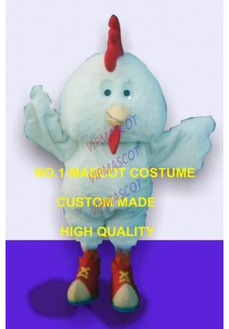 New Custom Cute White/Yellow Big Little Chicken Mascot Costume Cartoon Anime Cosply Costume Carnival Fancy Dress Kits Suit 1923