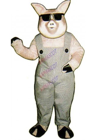 Hot Anime Cosply Costumes Cool Hog Pig Mascot Costume with sunglasses Pig Theme Cartoon Character Mascotte Fancy Dress Kits 1988