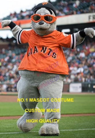 Seal Mascot Costume Adult Baseball Sport Theme Seal Cartoon Character Mascotte Fancy Dress Kits 2019
