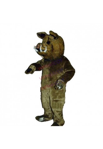 Professiona Custom Fur Wild Boar Mascot Costume Adult Pig Hog Theme Mascotte Anime Cosply Costumes Fancy Dress for sports 1996
