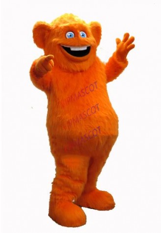 orange monster mascot long hair plush costume high quality halloween monster theme anime cosply costumes mascotte fancy 2082