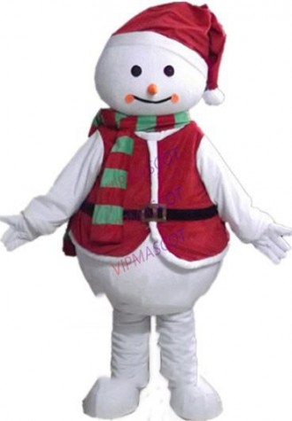 red snowman mascot costume snow man christmas custom cartoon character cosplay adult size carnival costume 3286