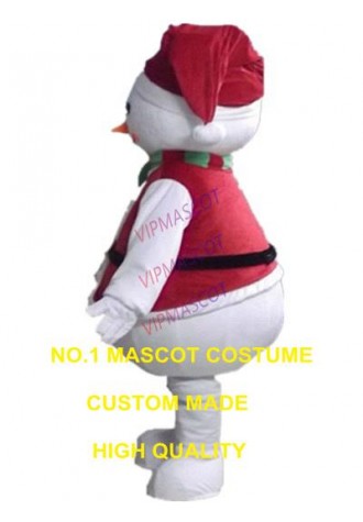red snowman mascot costume snow man christmas custom cartoon character cosplay adult size carnival costume 3286