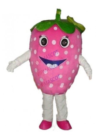 pink strawberry mascot costume custom cartoon character cosplay adult size carnival costume 3077