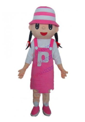 pink girl mascot costume custom cartoon character cosplay adult size carnival costume 3124