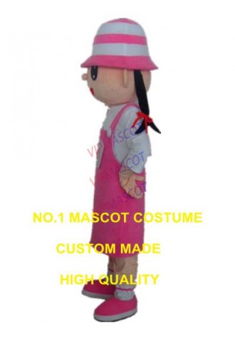 pink girl mascot costume custom cartoon character cosplay adult size carnival costume 3124