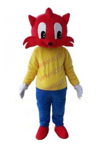 red cat mascot costume custom cartoon character cosplay adult size carnival costume 3161