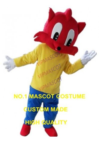 red cat mascot costume custom cartoon character cosplay adult size carnival costume 3161