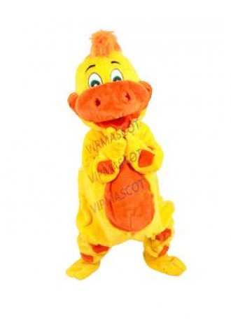 Cute Yellow DINO DINOSAUR MASCOT COSTUME adult size cartoon character dino theme carnival fancy dress kits suit 2483