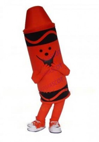 red tip crayola mascot costume custom cartoon character cosplay adult size carnival costume 3403