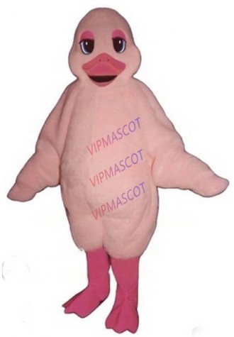 Pink Duckling mascot costume wholesale adult size miss duck theme anime cosplay costumes carnival fancy dress kits 2744