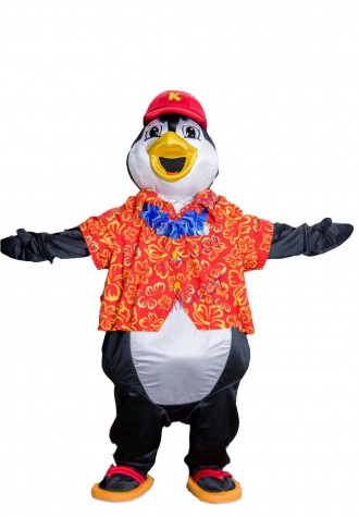 Penguin Mascot Costume with bag plush penguin mascot Cartoon Character carnival costume fancy Costume party