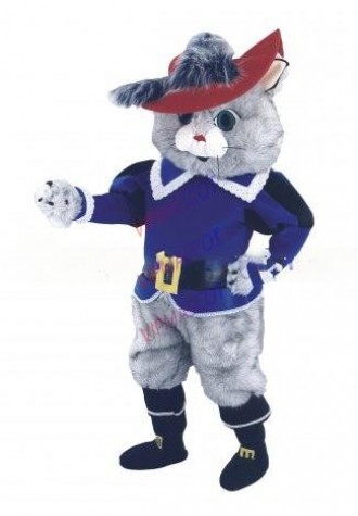 Can be washed with water High quality EVA Material Helmet Simulation fur Cowboy cat Mascot Costumes 073