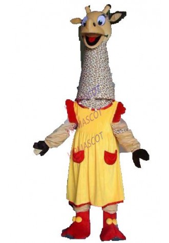Hot Sale High quality EVA Material Helmet giraffe Mascot Costume Cartoon Apparel Halloween Birthday Cosplay 611