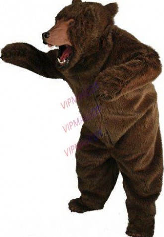 Not deformed EVA Material Simulation fur Brown bear Mascot Costumes Movie props show cartoon Apparel Cosplay 447
