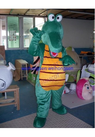 Factory direct Make EVA Material Helmet Dark green crocodile Mascot Costumes Cartoon Apparel Birthday party Masquerade 910