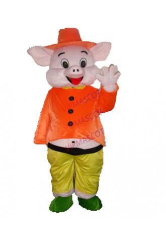 Happy Pig Mascot Costumes Cartoon Apparel Advertisement Costumes Halloween Birthday Party  Animal Mascot Costume Cute Game Play