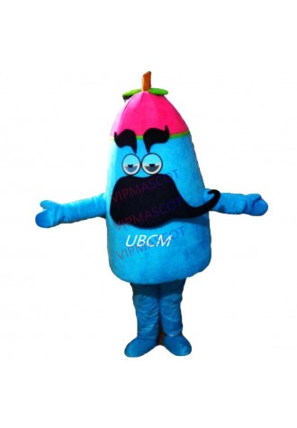 Eggplant With Beard Mascot Costume Performance prop costume Adult Outfit